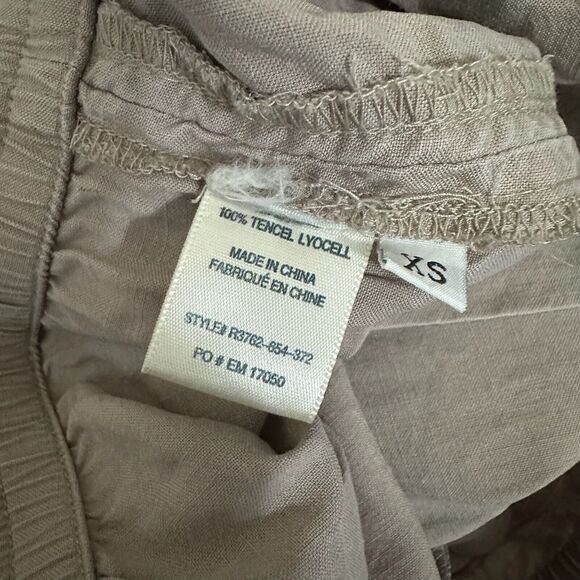 BELLA DAHL Tencel Lyocell Drawstring Tapered Pants in Taupe - Picture 8 of 12